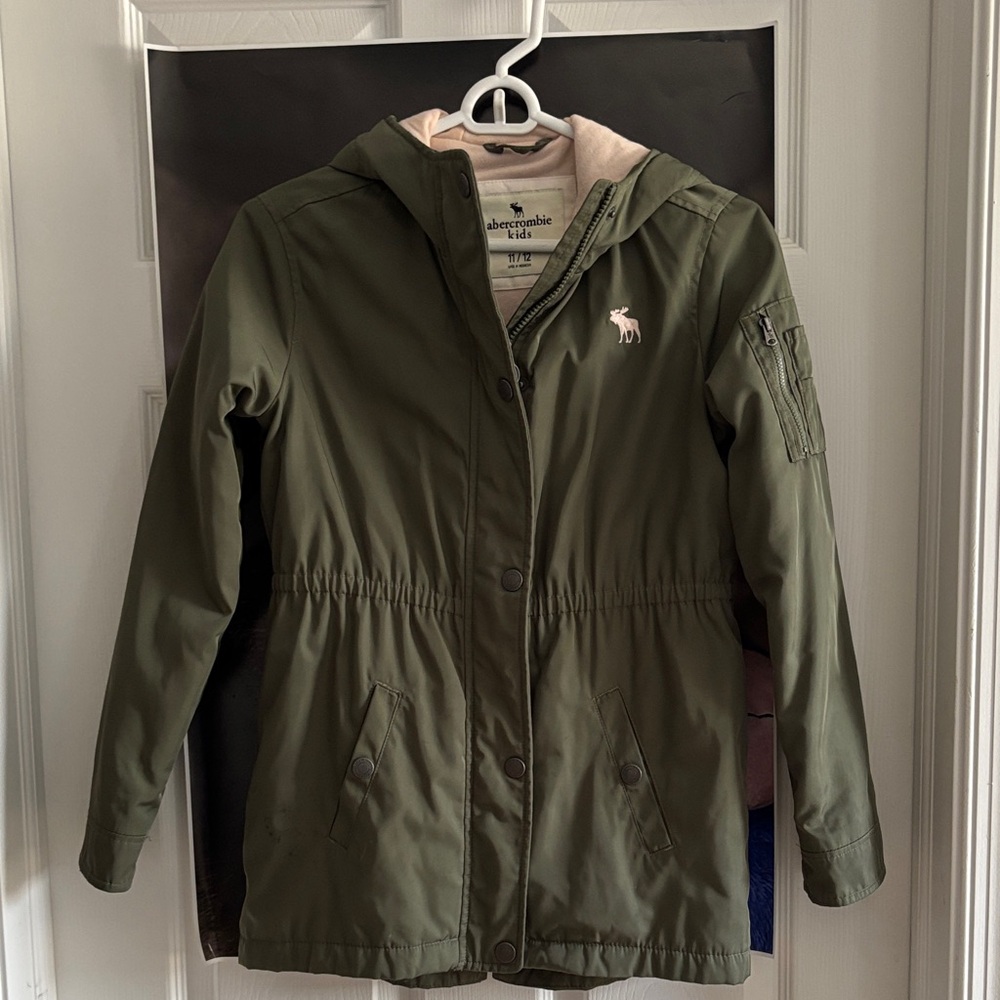 Abercrombie & Fitch Kids Green Hooded Raincoat